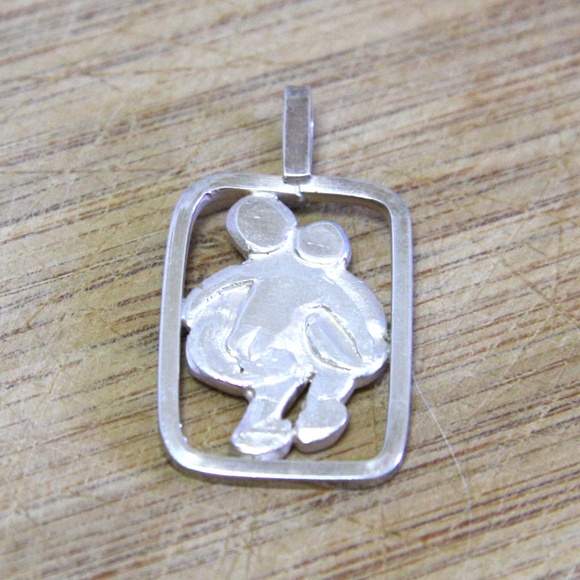 Mother Child Pendant Solid Sterling Silver , Mothers Day, New Baby Dad gift - Picture 3 of 7